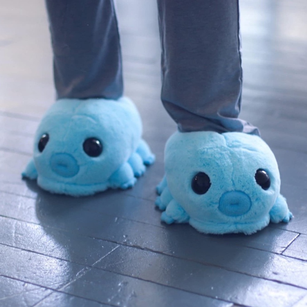 *AVAIL TIL 9/15* Water Bear (Tardigrade) Plush Slippers, in good condition